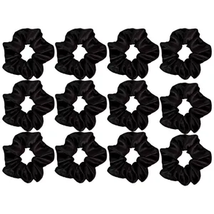 کش مو زنانه مدل اسکرانجی ساتن مجموعه 12عددی