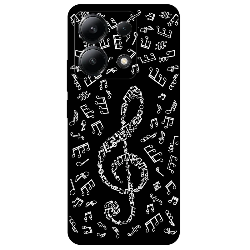 کاور مگافون طرح نوت موسیقی مدل 1370 مناسب برای گوشی موبایل شیائومی Redmi Note 13 4G