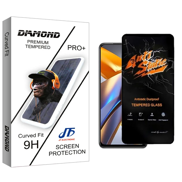 محافظ صفحه نمایش جی اف مدل Diamond Antistatic مناسب برای گوشی موبایل شیائومی Poco M5s