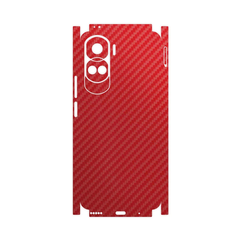 برچسب پوششی ماهوت مدل Red-Fiber-FullSkin مناسب برای گوشی موبایل آنر 90 Lite