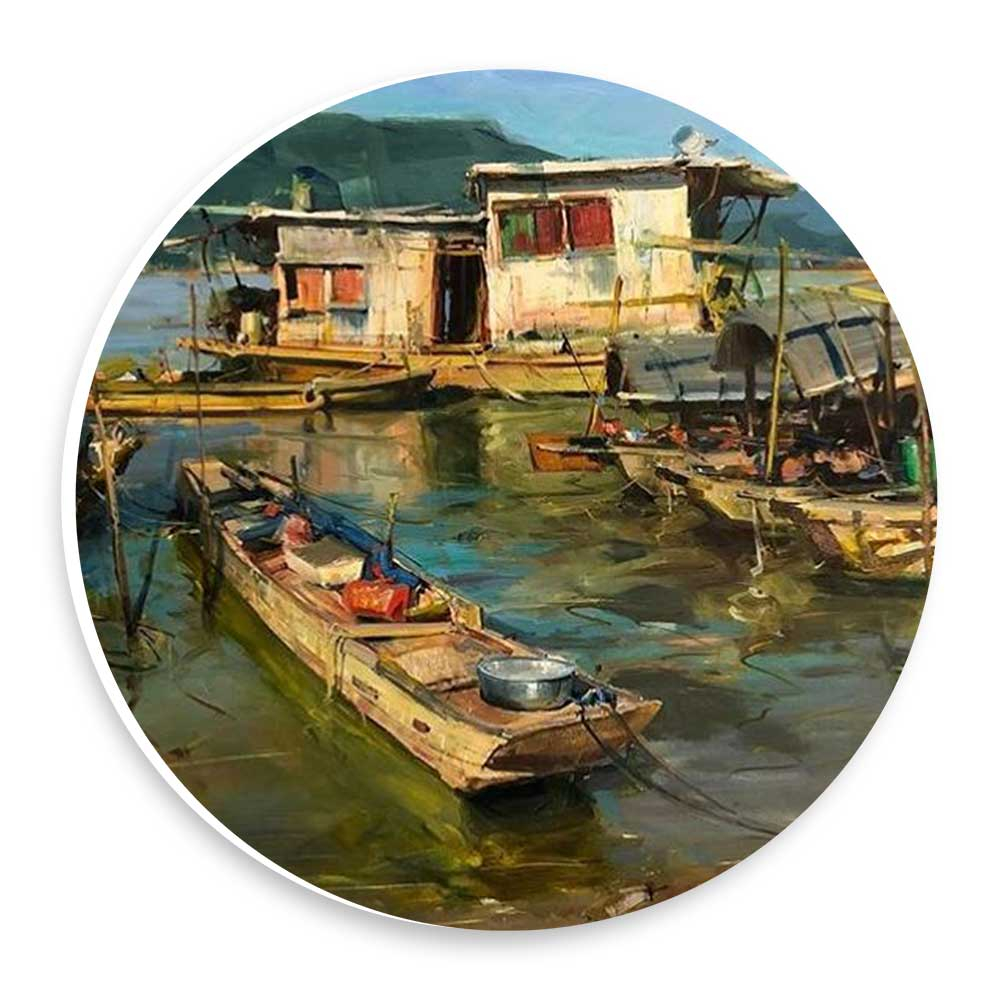  دیوارکوب طرح نقاشی قایق مدل wtb1051