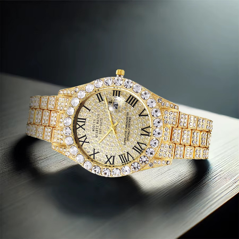 ساعت مچی عقربه‌ای مردانه کوارتز مک راس مدل فول نگین کد FU-NJT1