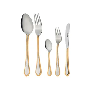 سرویس قاشق و چنگال 30 پارچه ناب استیل مدل ونیز