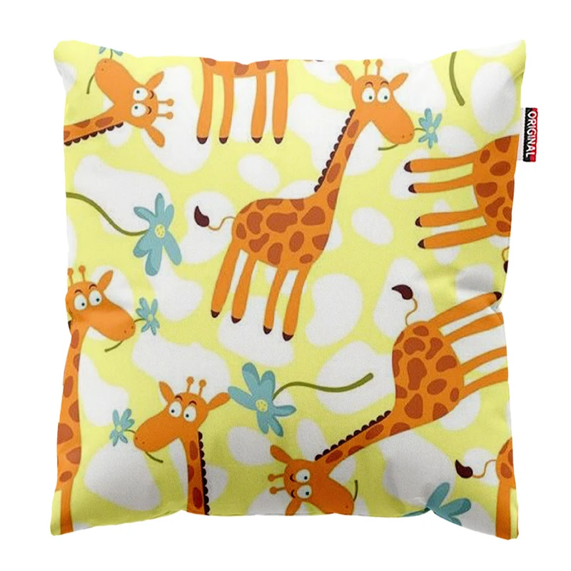  کوسن پاد آفرین طرح کارتونی بچگانه زرافه کد 2268  سایز 30*30 سانتی متر