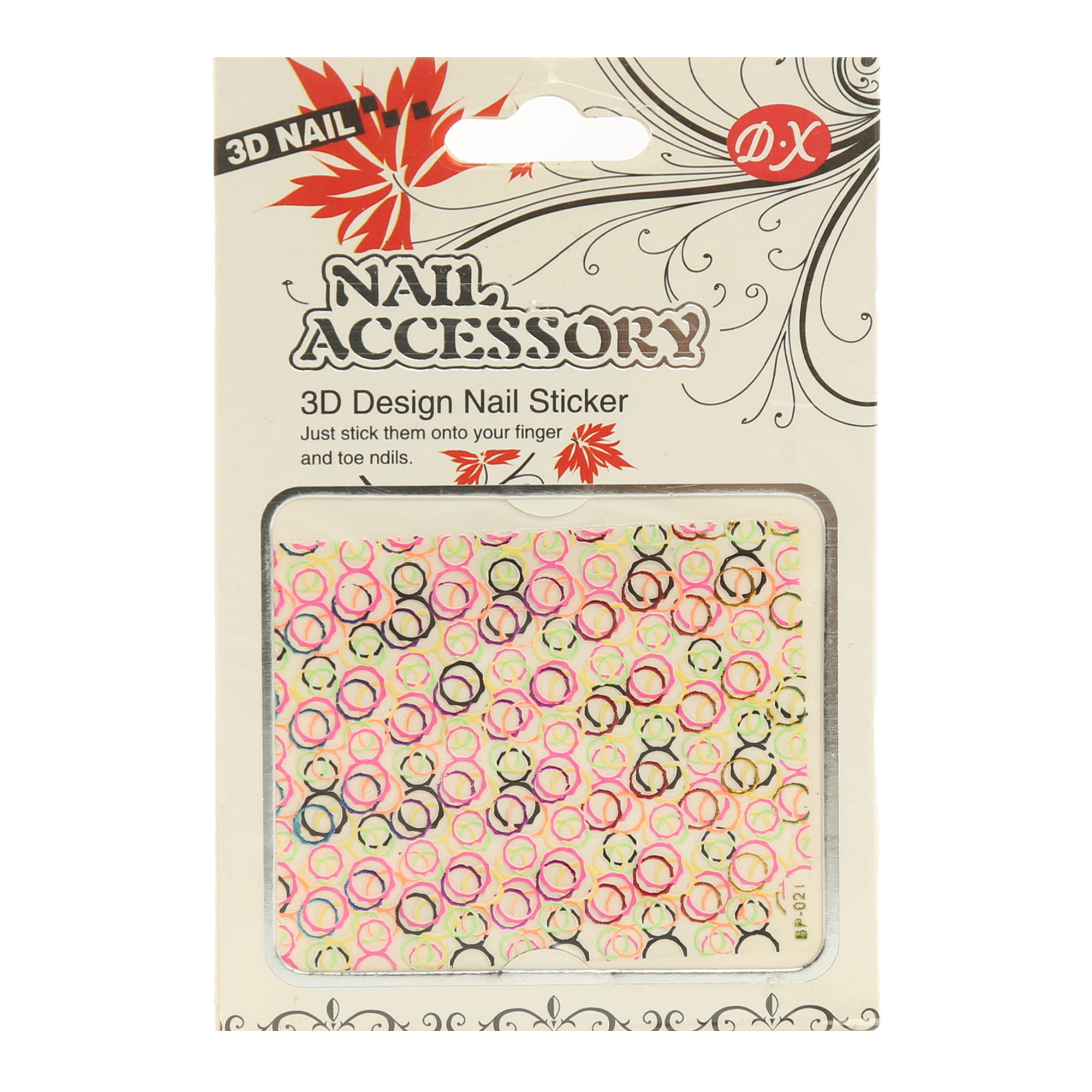 استیکر طراحی ناخن دی ایکس مدل PB021