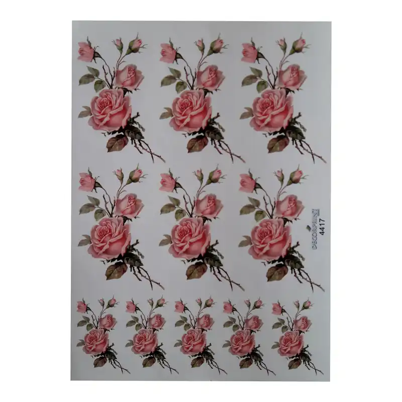 برچسب ترنسفر مدل شاخه رز کد 1