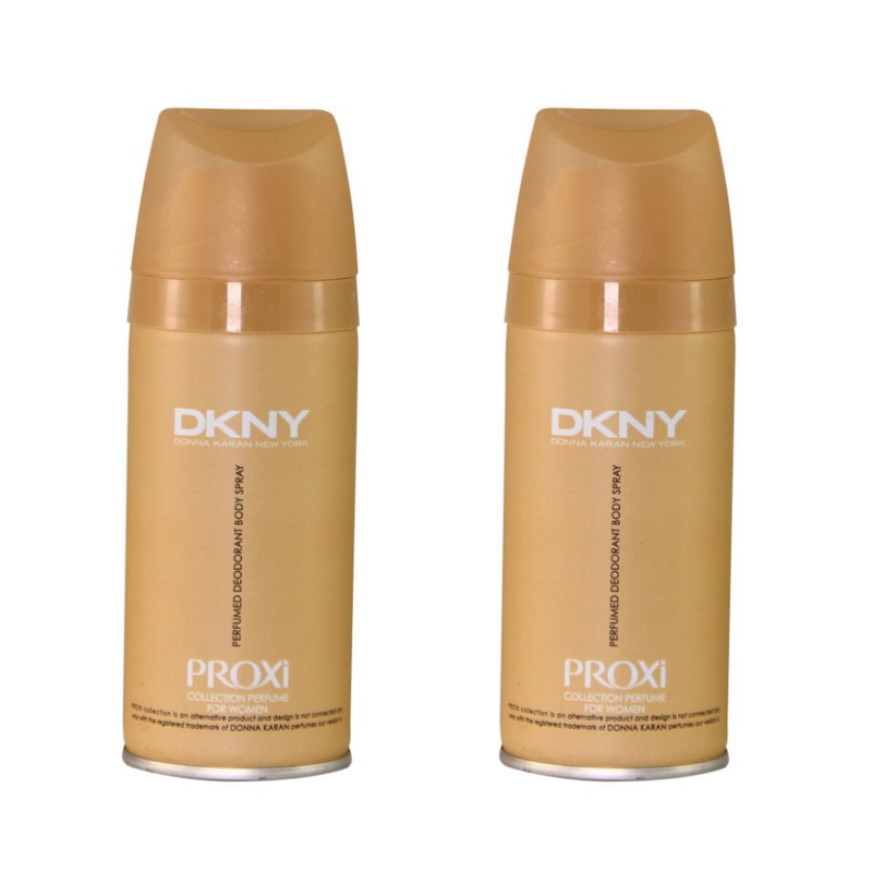 اسپری خوشبو کننده بدن زنانه پروکسی مدل DKNY حجم 150 میلی لیتر مجموعه 2 عددی
