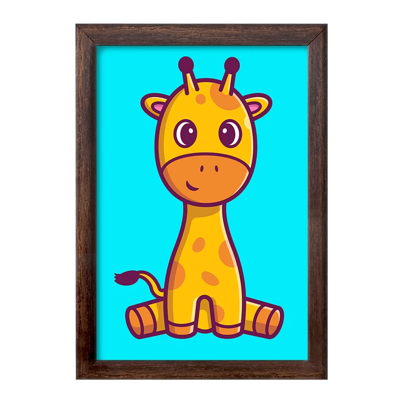 تابلو خندالو طرح حیوانات بامزه زرافه کد 25419
