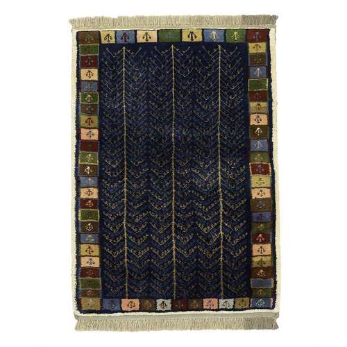 گبه دستباف یک و نیم متری شرکت سهامی فرش ایران کد 413986