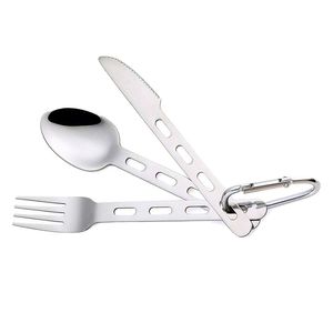 مجموعه قاشق و چنگال سفری مدل استیل