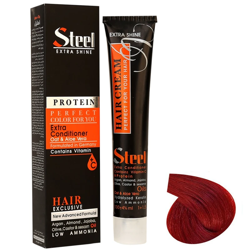 رنگ مو استیل شماره 6.66 حجم 100 میلی لیتر رنگ قرمز