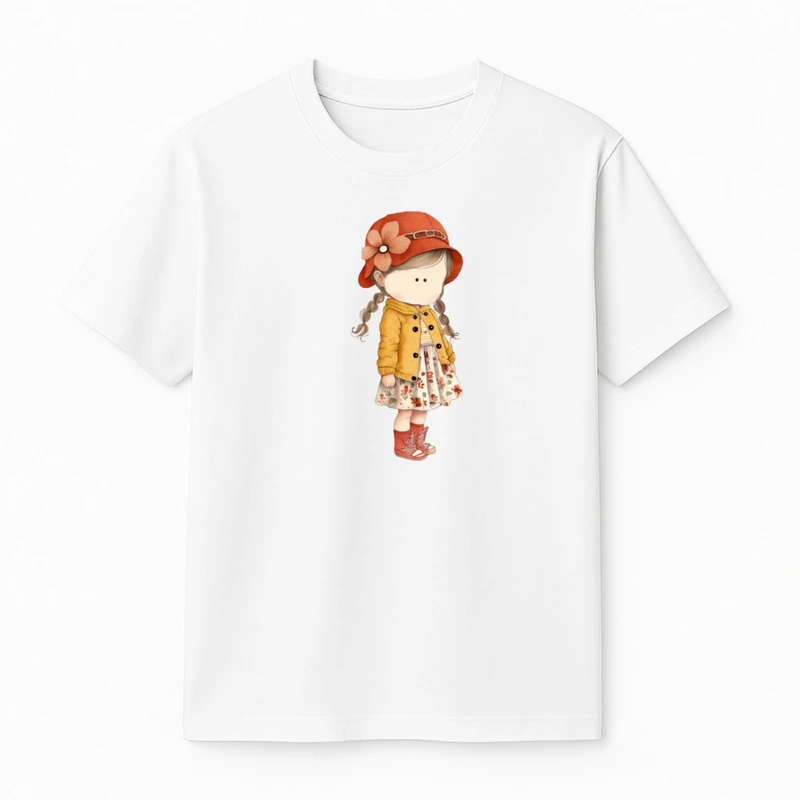 تی‌شرت آستین کوتاه دخترانه مدل پاییزی کد 01