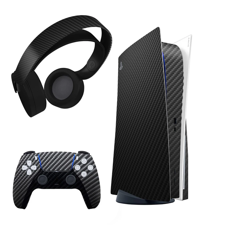 برچسب کنسول بازی PS5 مدل carbon مات مناسب دستگاه دیسک خور