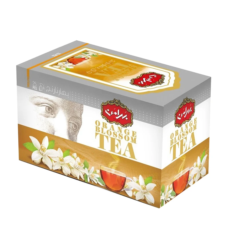 چای سیاه بهارنارنج کیسه ای بهرامن بسته 25 عددی