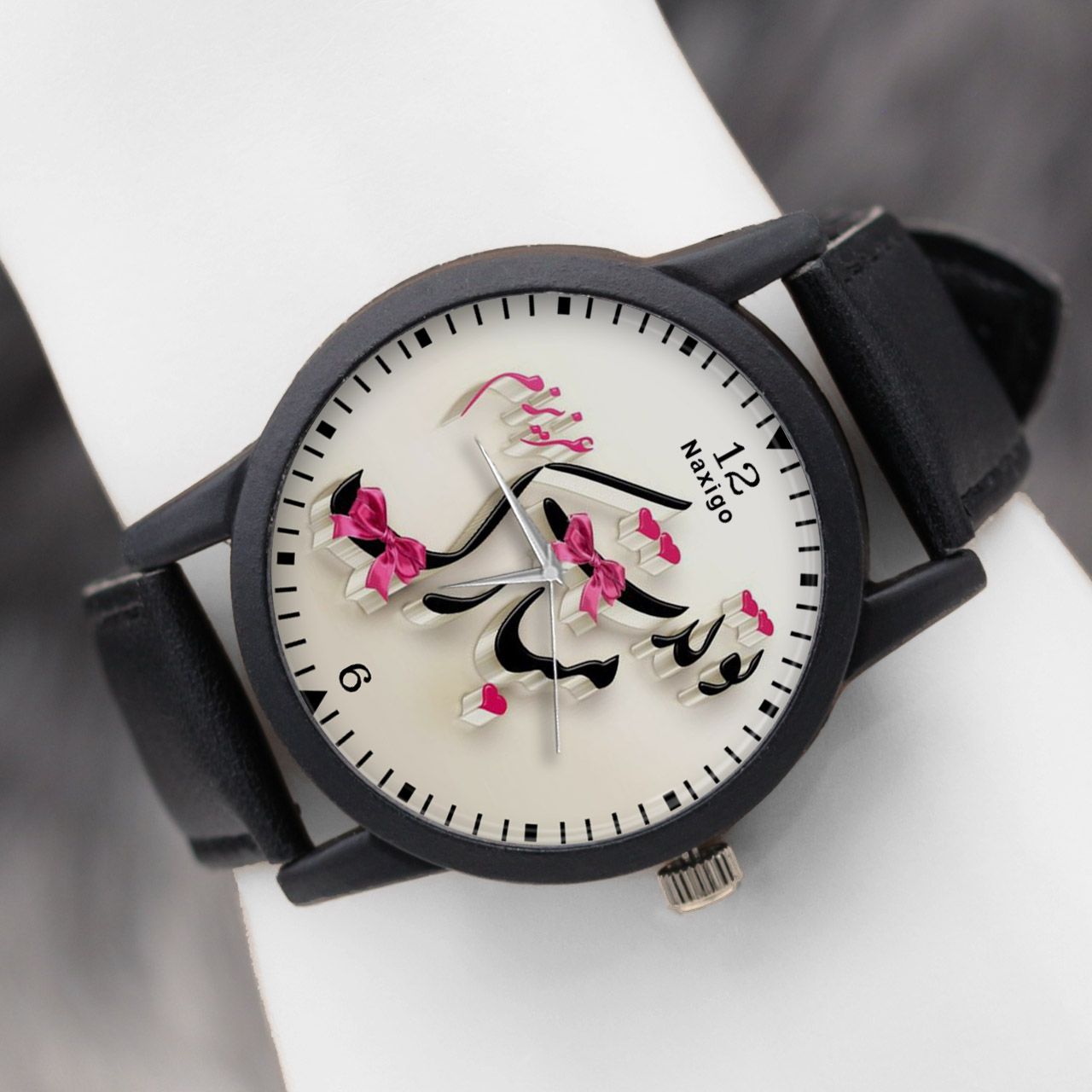 ساعت مچی عقربه ای ناکسیگو طرح تولدت مبارک کد LF4236 -  - 5