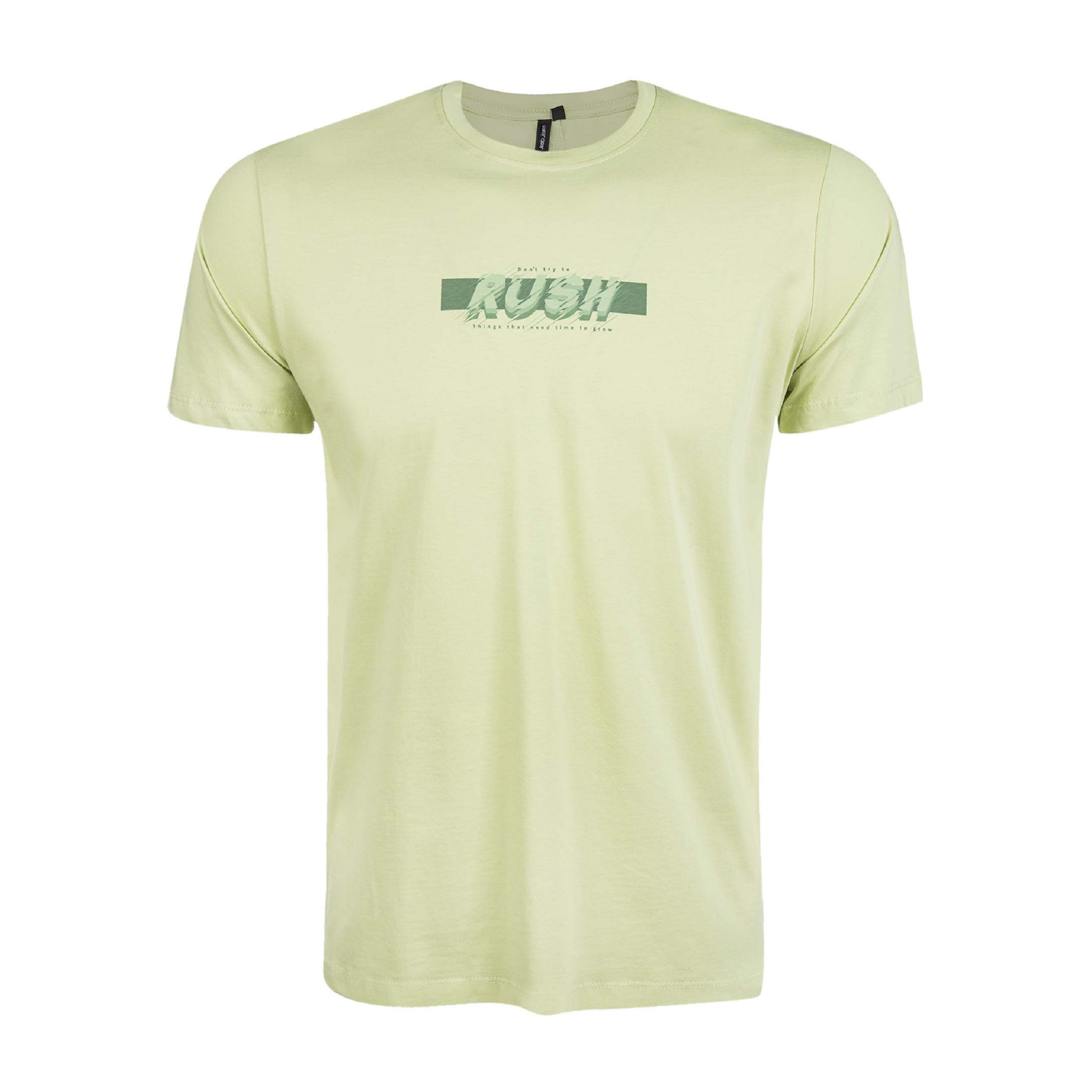 تی شرت آستین کوتاه مردانه جوتی جینز مدل یقه گرد کد 1551343 رنگ سبز روشن