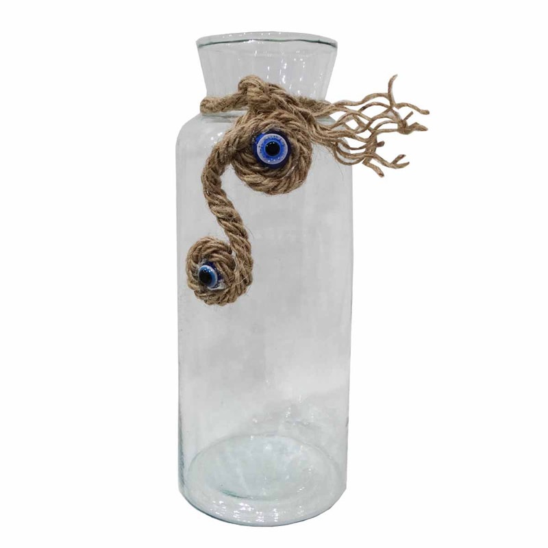 گلدان شیشه ای مدل چشم و نظر کد 003