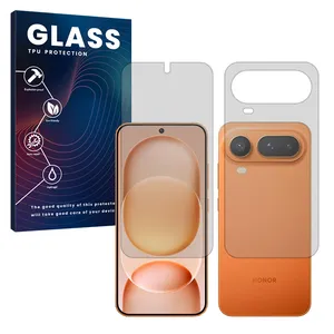 Glass Transparent Hydrogel Screen Protector for Honor Magic8 Pro Air mobile phone along with the back protector