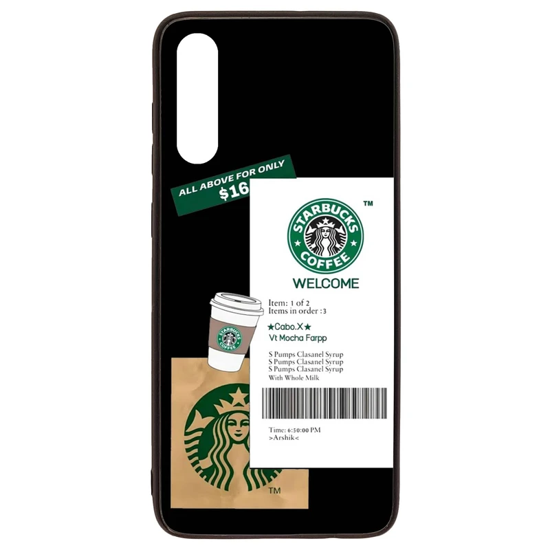 کاور قاب گارد گوشی طرح استارباکس کد TPU-071 مناسب برای گوشی موبایل سامسونگ Galaxy A70 / A70s