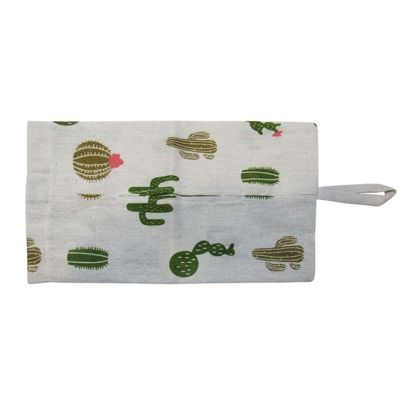 جای دستمال کاغذی هوم اند لایف مدل دیاکو طرح کاکتوس کیسه ای