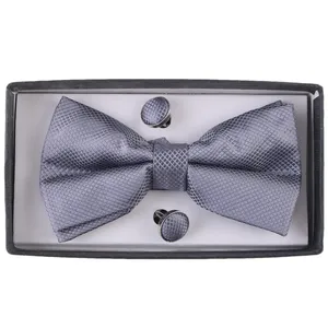 ست پاپیون و دکمه سردست مردانه مدل P-101947