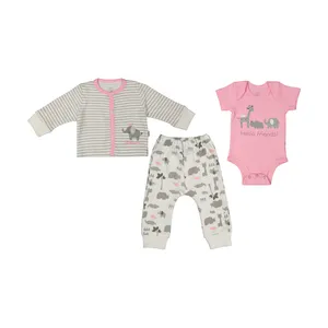 ست 3 تکه لباس بچگانه آدمک مدل 2171178-84