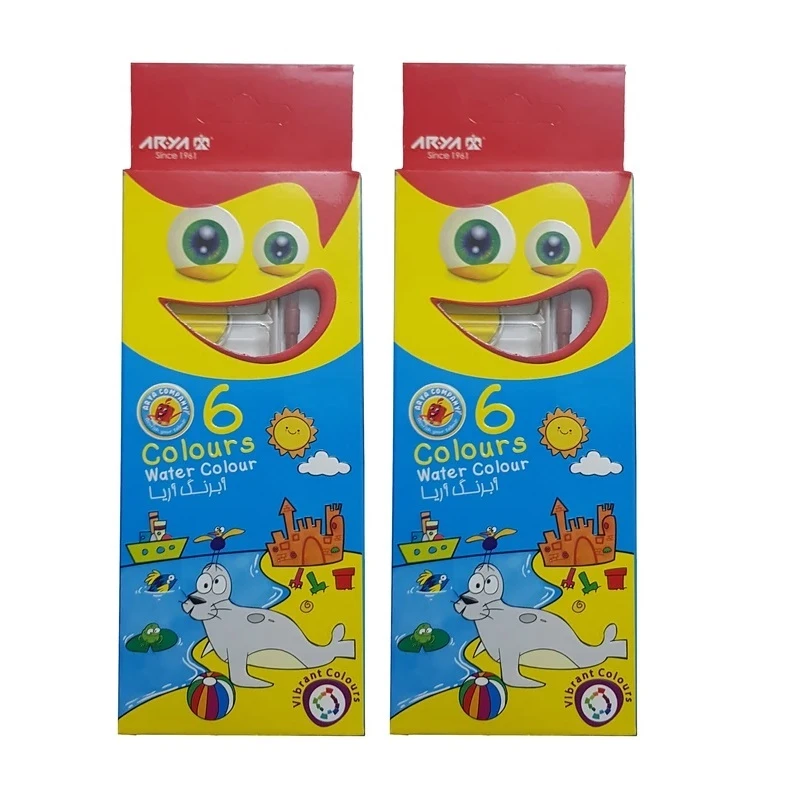  آبرنگ شش رنگ آریا مدل کهکشان مجموعه 2 عددی 