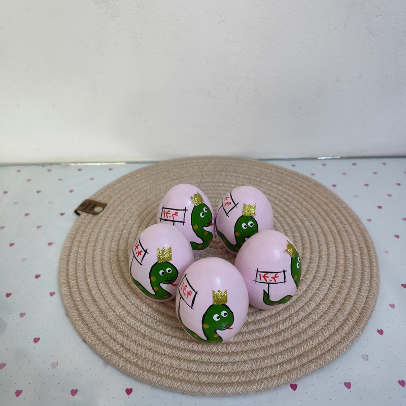 تخم مرغ تزئینی طرح مار مجموعه 5 عددی
