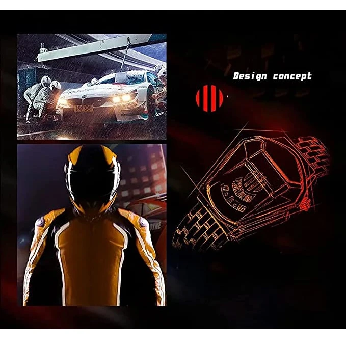 عکس شماره 11 : ساعت مچی دیجیتال بین بوند مدل fashion sportscar mirror shape