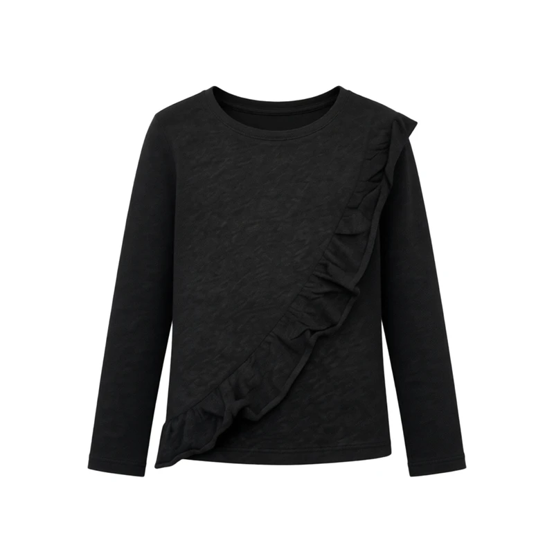 تی‌شرت آستین بلند دخترانه کیابی مدل لوپی شادی