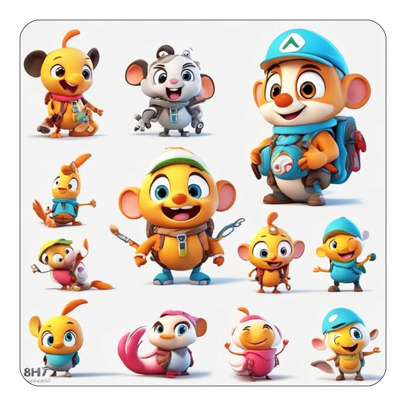 مگنت کاکتی طرح حیوانات کارتونی مدل mp27924