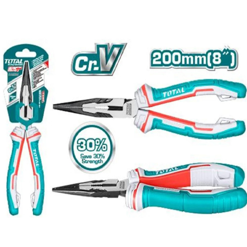 انبر دم باریک صنعتی حرفه ایی توتال مدل THT220806S سایز  8 اینچ