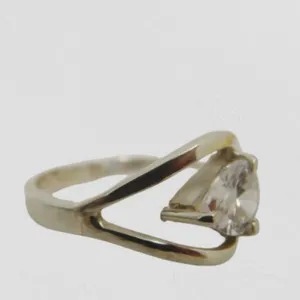 انگشتر نقره زنانه مدل اشک