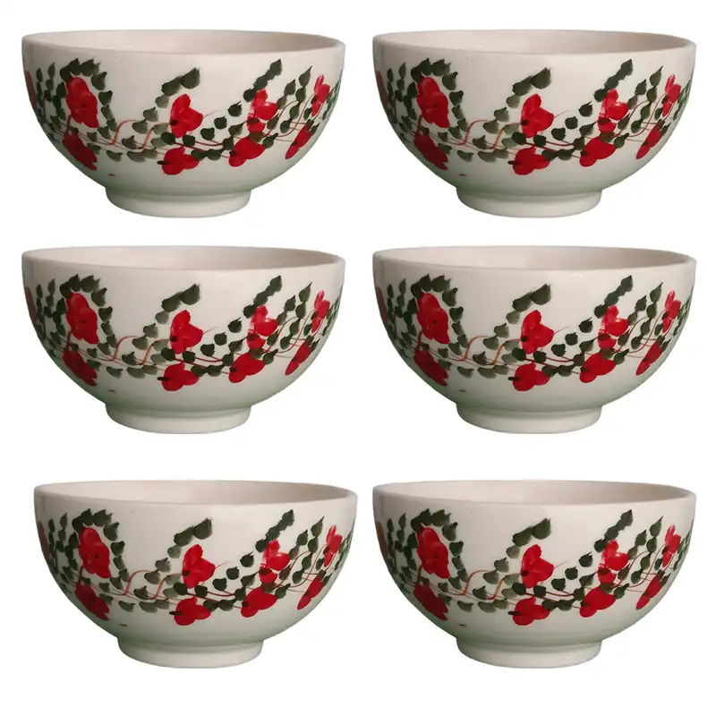 کاسه سفالی مدل آبگوشت خوری بسته 6 عددی