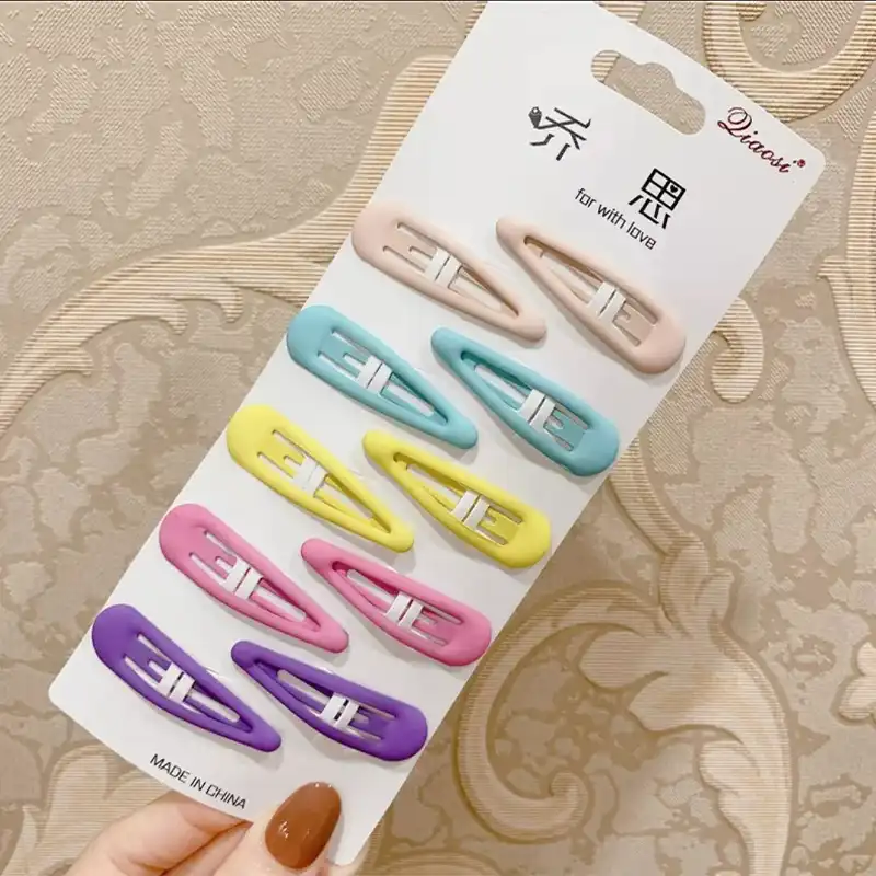 گیره مو زنانه مدل تق تقی کد B بسته 10 عددی