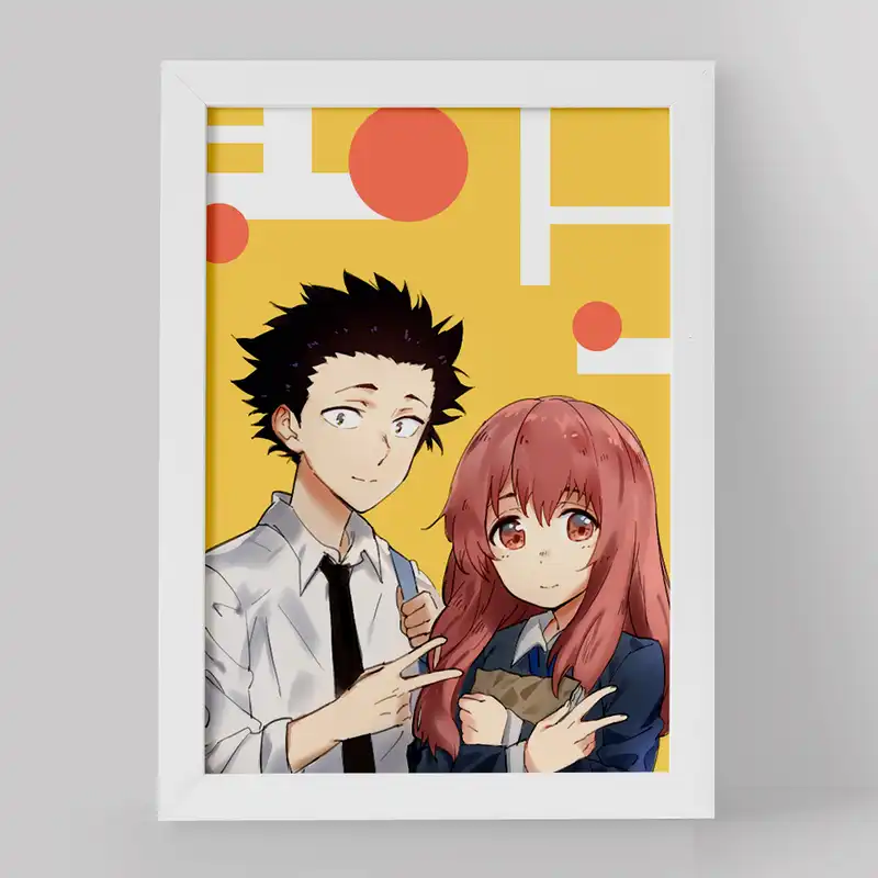 تابلو خندالو مدل شوکو نیشیمیا و شویا ایشیدا انیمه سایلنت ویس کد 15814