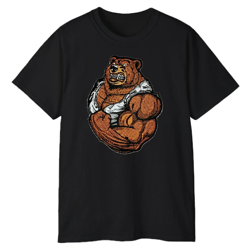 تی‌شرت آستین کوتاه مردانه پاد آفرین مدل خرس قوی