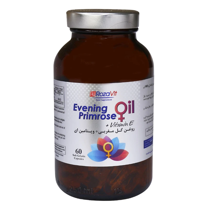 سافت ژل روغن گل مغربی و ویتامین E رزاویت بسته 60 عددی