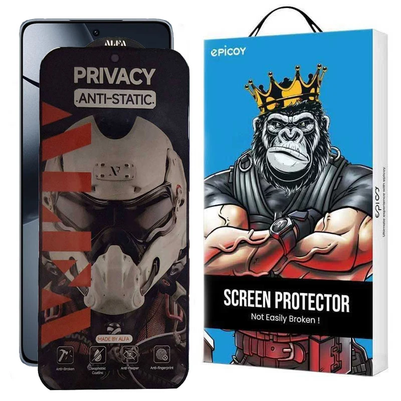 محافظ صفحه نمایش حریم شخصی اپیکوی مدل Alpha مناسب برای گوشی موبایل شیائومی Redmi Note 10 Pro Max/Note 10 Pro(India)/Note 10 Pro/Note 10 Lite