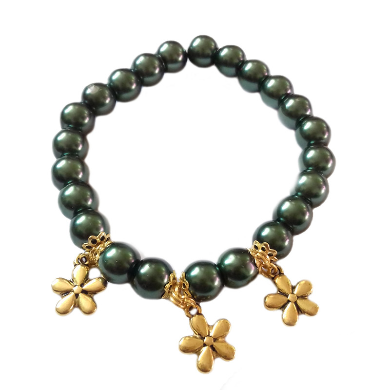 دستبند زنانه طرح شکوفه کد 1d1