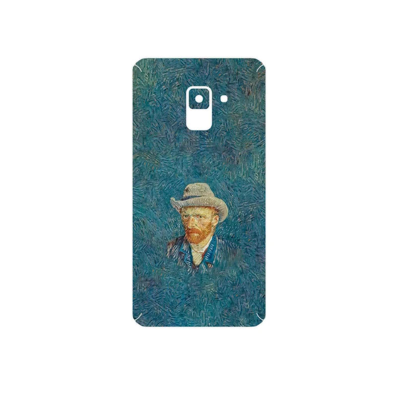 برچسب پوششی ماهوت مدل Self portrait with a gray felt hat مناسب برای گوشی موبایل سامسونگ Galaxy A8 2018