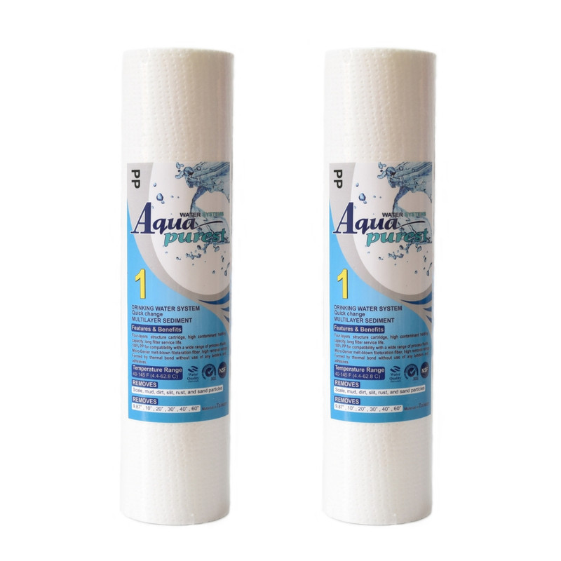 فیلتر دستگاه تصفیه آب آکوا پیورست مدل PP SEDIMENT 201 مجموعه 2 عددی
