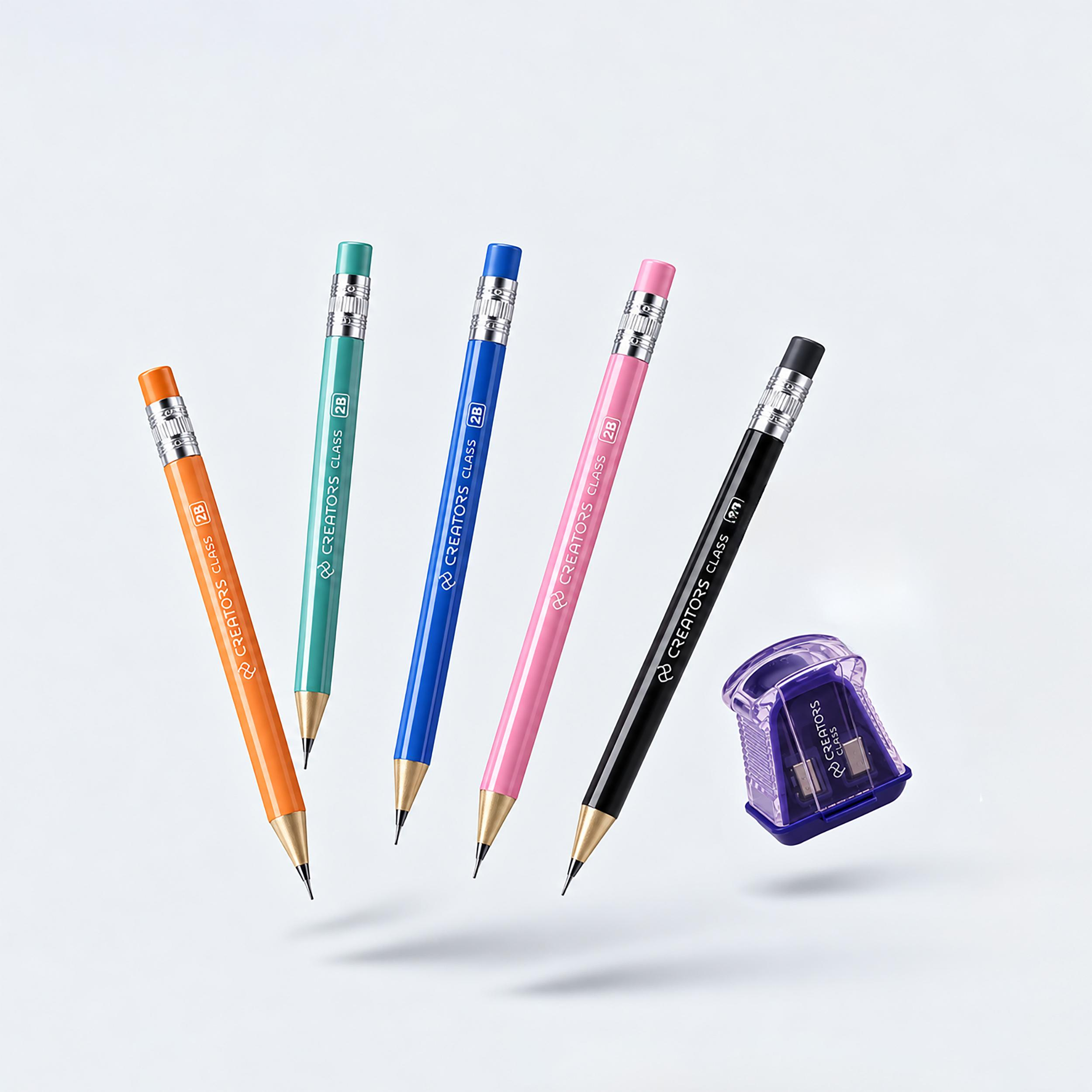 مداد نوکی 2 میلی متری کریتورز کلاس مدل Everlast به همراه تراش مجموعه 11 عددی