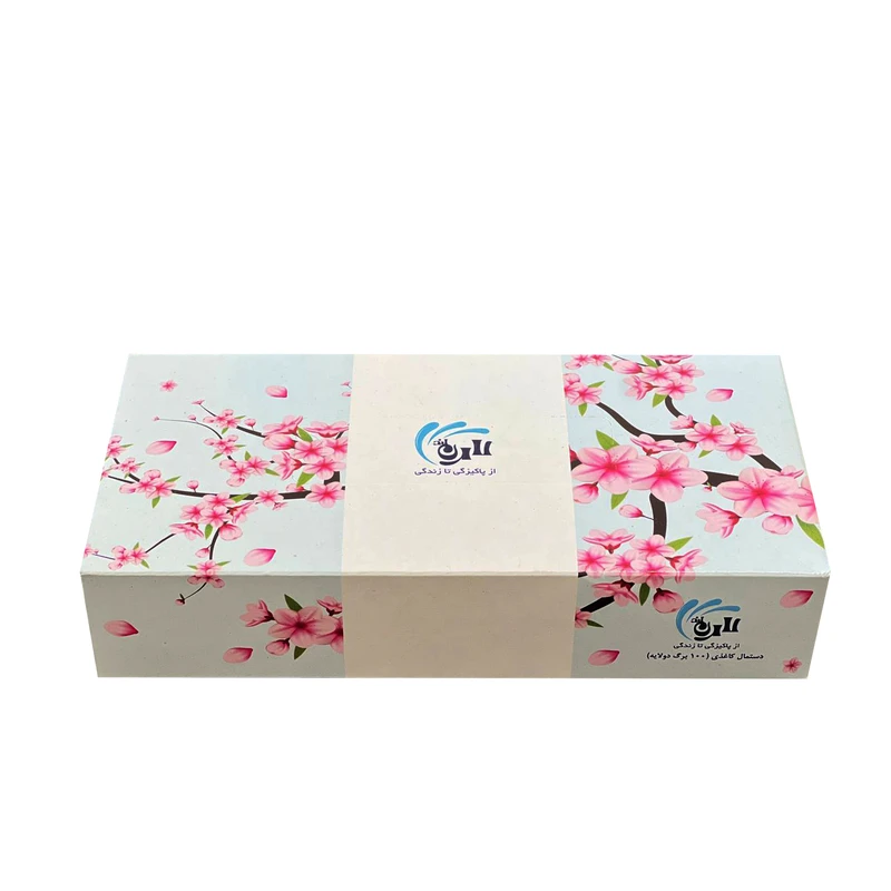 دستمال کاغذی 100 برگ دو لایه لارنلند مدل بهاران