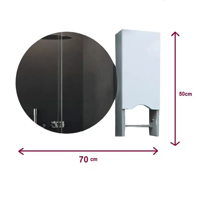 ست کابینت و روشویی آزالیا مدل میلانا60B به همراه آینه و باکس