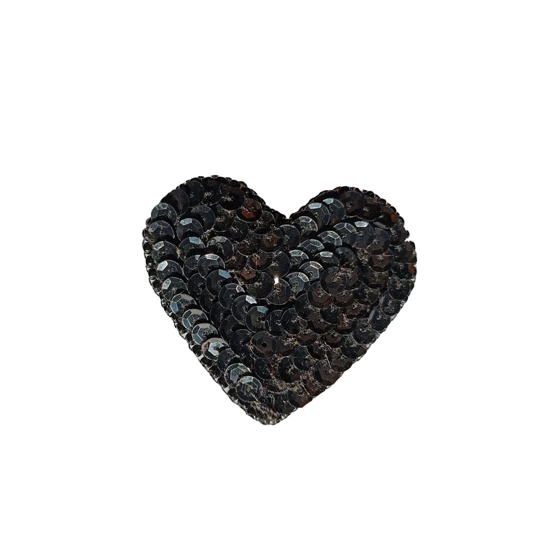 سنجاق سینه زنانه مدل قلب پولکی کد 970016