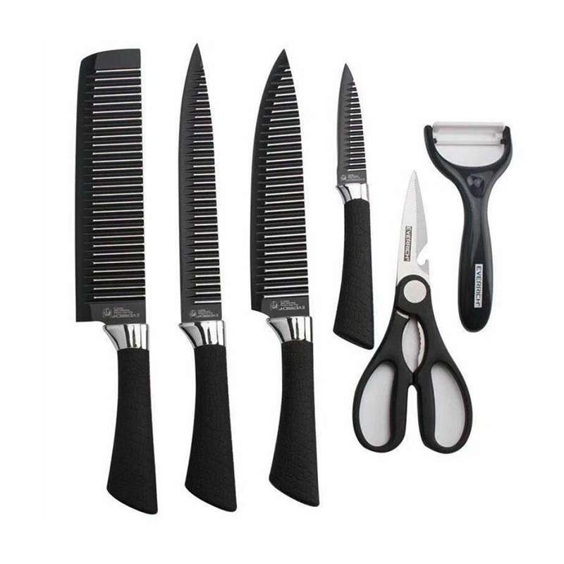 سرویس چاقو آشپزخانه 6 پارچه زپتف مدل ZP- 008