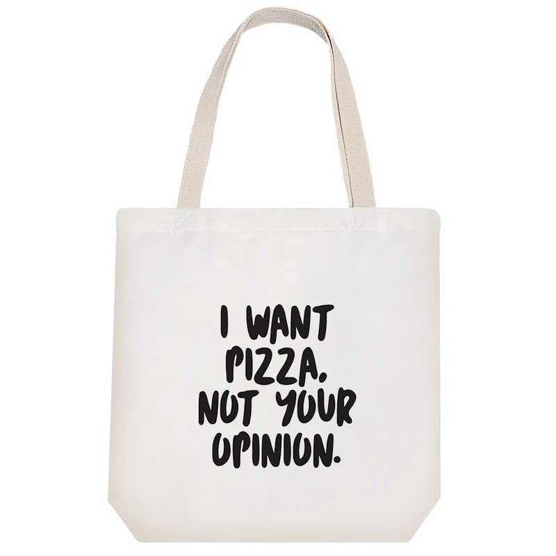 ساک خرید خندالو طرح پیتزا میخوام نه نظرت رو کد 9883