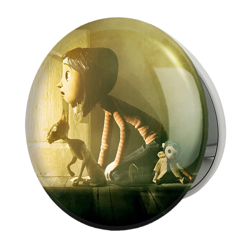 آینه جیبی خندالو طرح کورالاین Coraline مدل تاشو کد 20770 