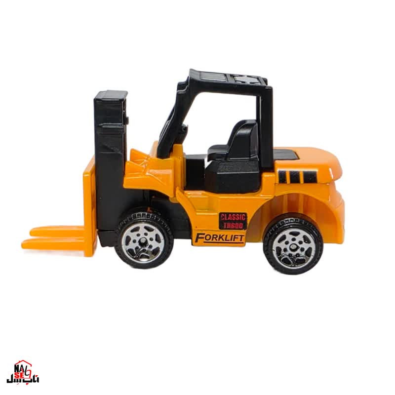 ماشین بازی ناب سل مدل لیفتراک فلزی راهسازی باکس دار کد ROAD CONSTRUCTION NAAB006A
